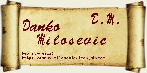 Danko Milošević vizit kartica